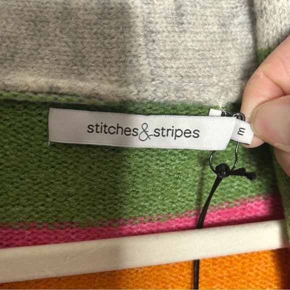 Stitches & Stripes Ultra Soft Multi Colored Striped Duster Cardigan Waist tie - Picture 12 of 16